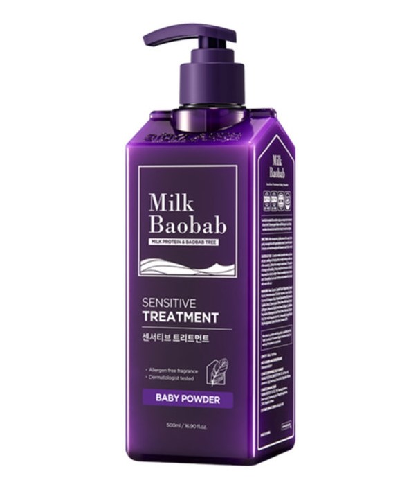 Бальзам для волос, MilkBaobab sensitive treatment baby powder, 500 мл