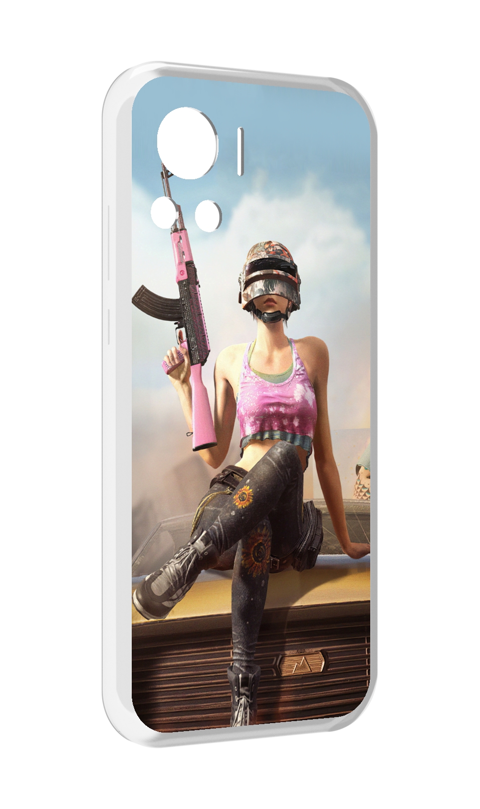 

Чехол MyPads девушка из PUBG для Motorola Edge 30 Ultra, Прозрачный, Tocco