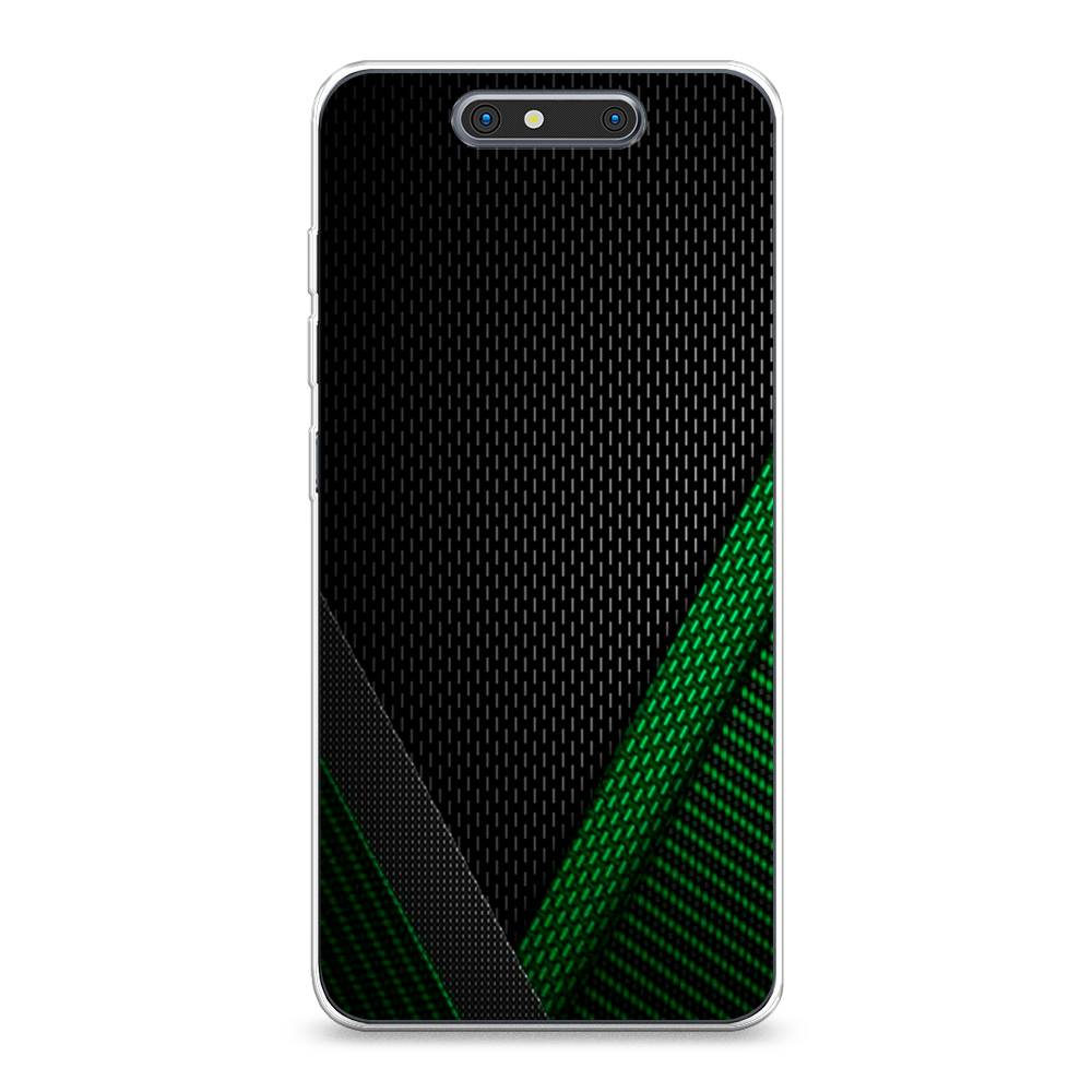 

Чехол Awog на ZTE Blade V8 / ЗТЕ Блэйд V8 "Зеленый карбон", Разноцветный, 131250-3