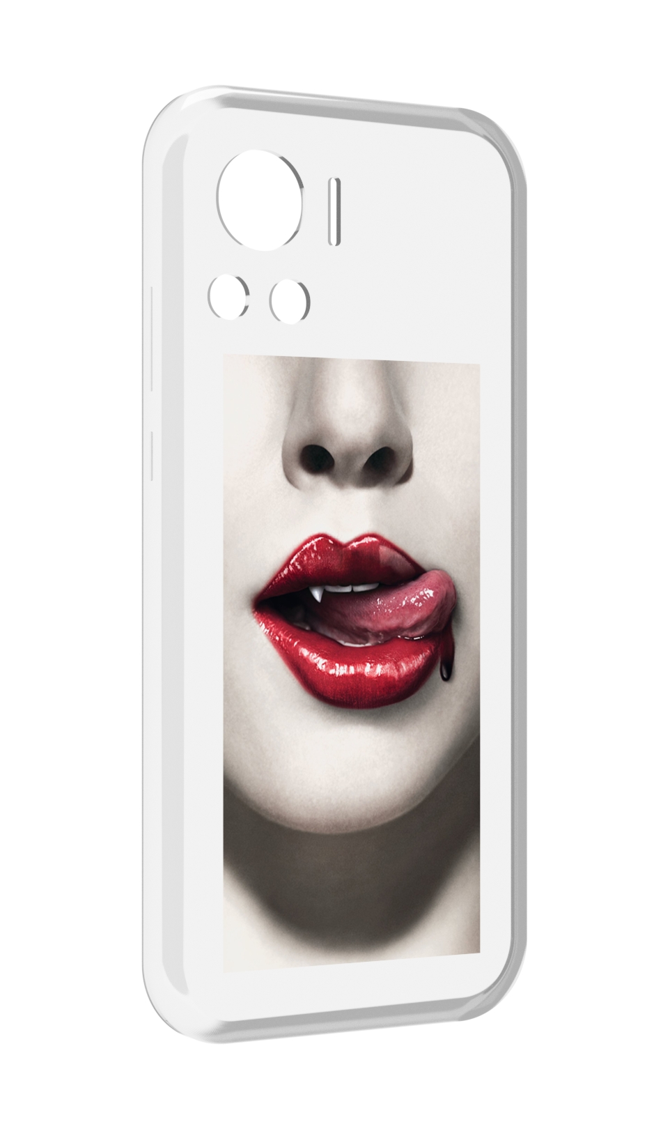 

Чехол MyPads губы-вампирши для Motorola Edge 30 Ultra, Прозрачный, Tocco