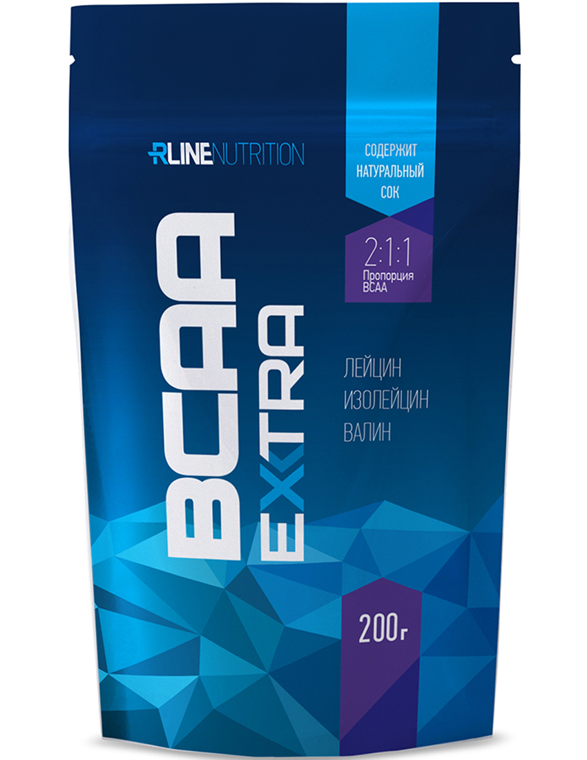 фото Rline bcaa rline bcaa extra powder 200 гр. апельсин