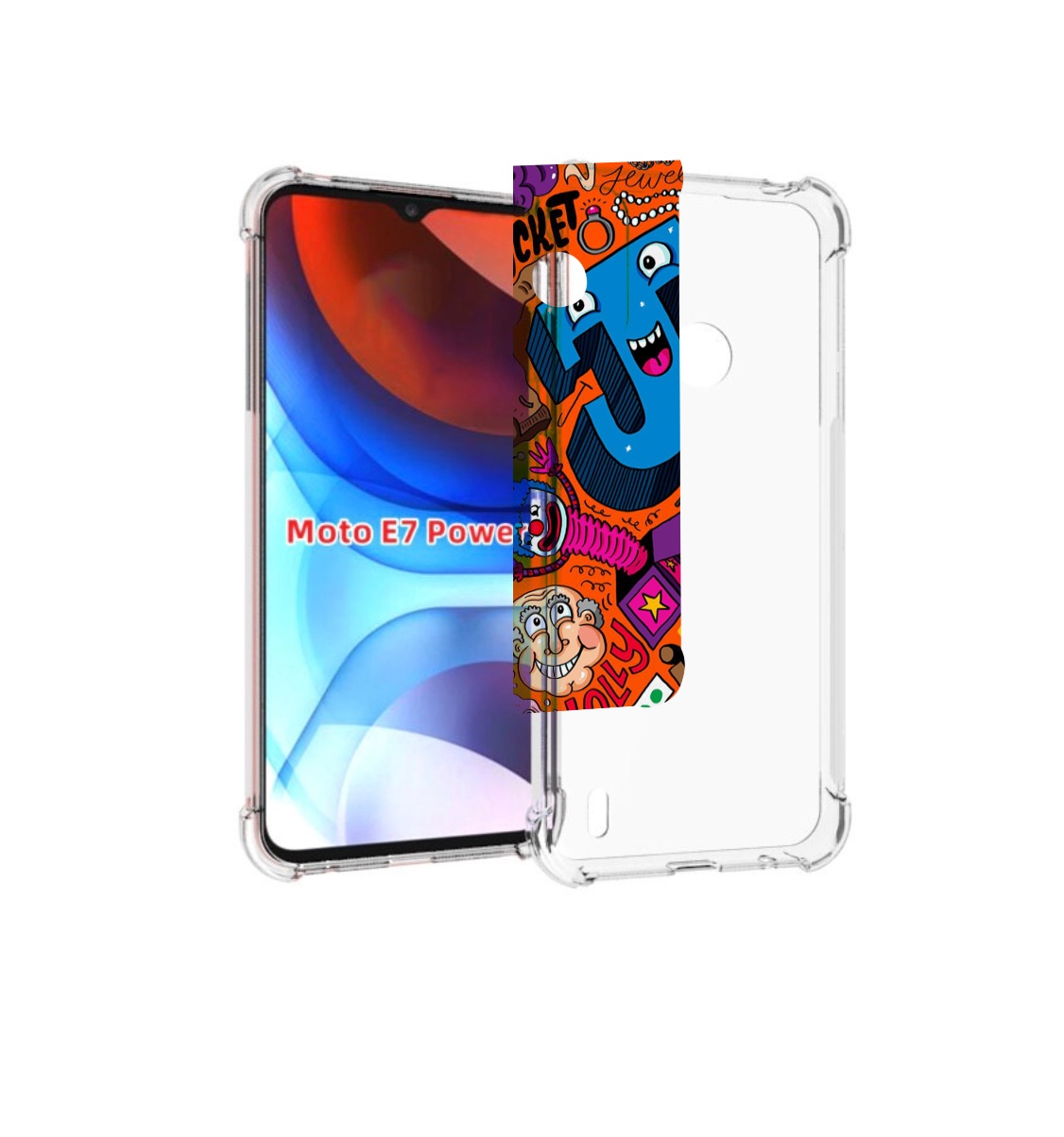 

Чехол MyPads funky-decor для Motorola Moto E7 Power, Прозрачный, Tocco