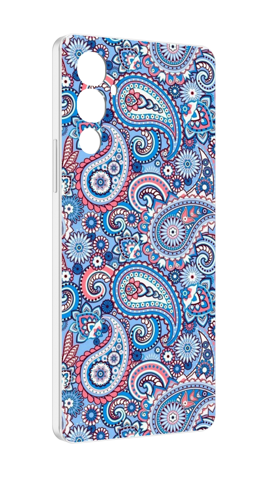 

Чехол MyPads красивый голубой арнамент для Tecno Pova 4, Прозрачный, Tocco
