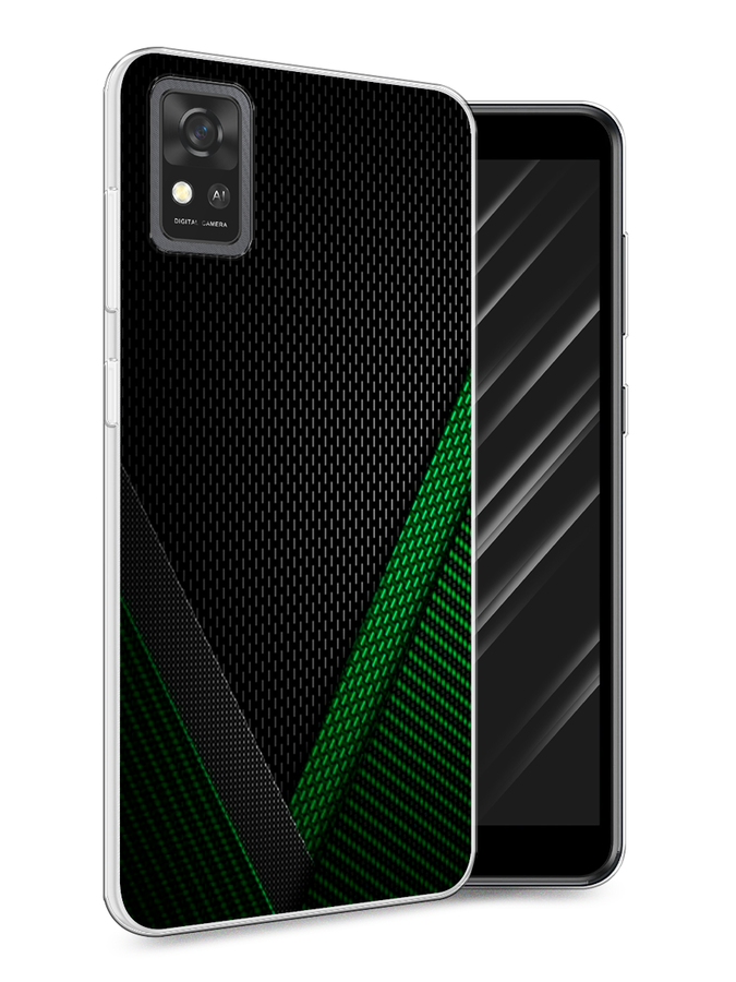 

Чехол Awog на ZTE Blade A31 / ЗТЕ Блэйд A31 "Зеленый карбон", Разноцветный, 134650-3
