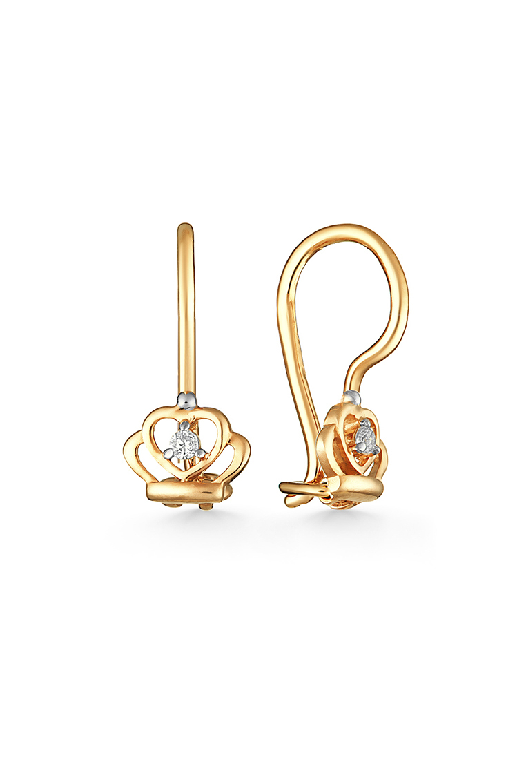 

Серьги из желтого золота с фианитом Kari Jewelry С132-1899, С132-1899