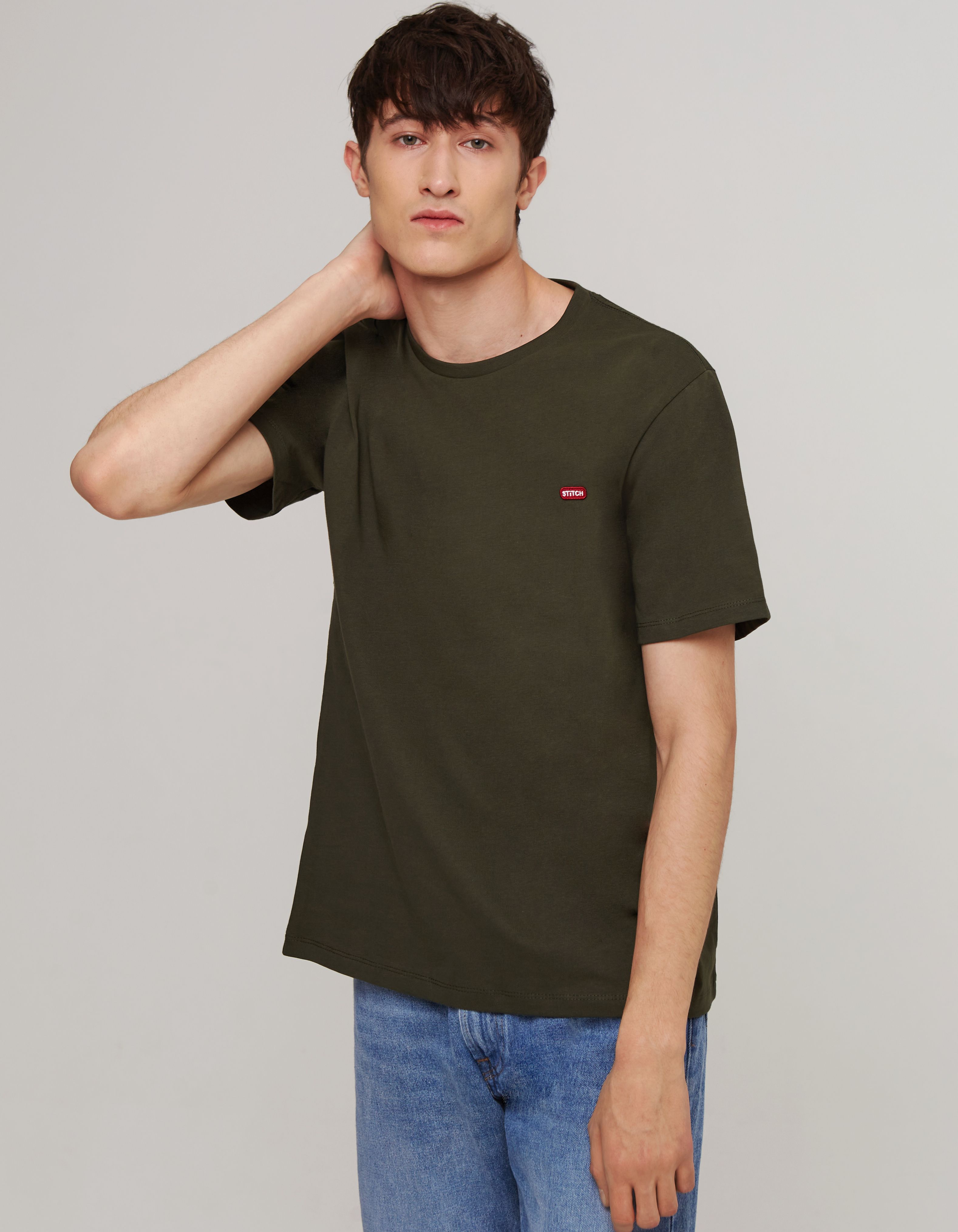 

Футболка мужская STITCH ST013 хаки 3XL, ST013