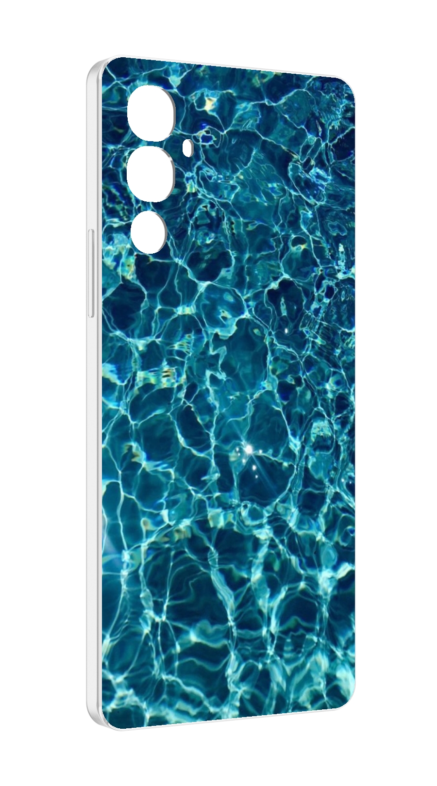 

Чехол MyPads красивая голубая вода для Tecno Pova 4, Прозрачный, Tocco