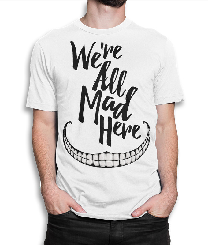 

Футболка мужская Dream Shirts Чеширский Кот-We Are All Mad Here белая S, Белый, Чеширский Кот-We Are All Mad Here