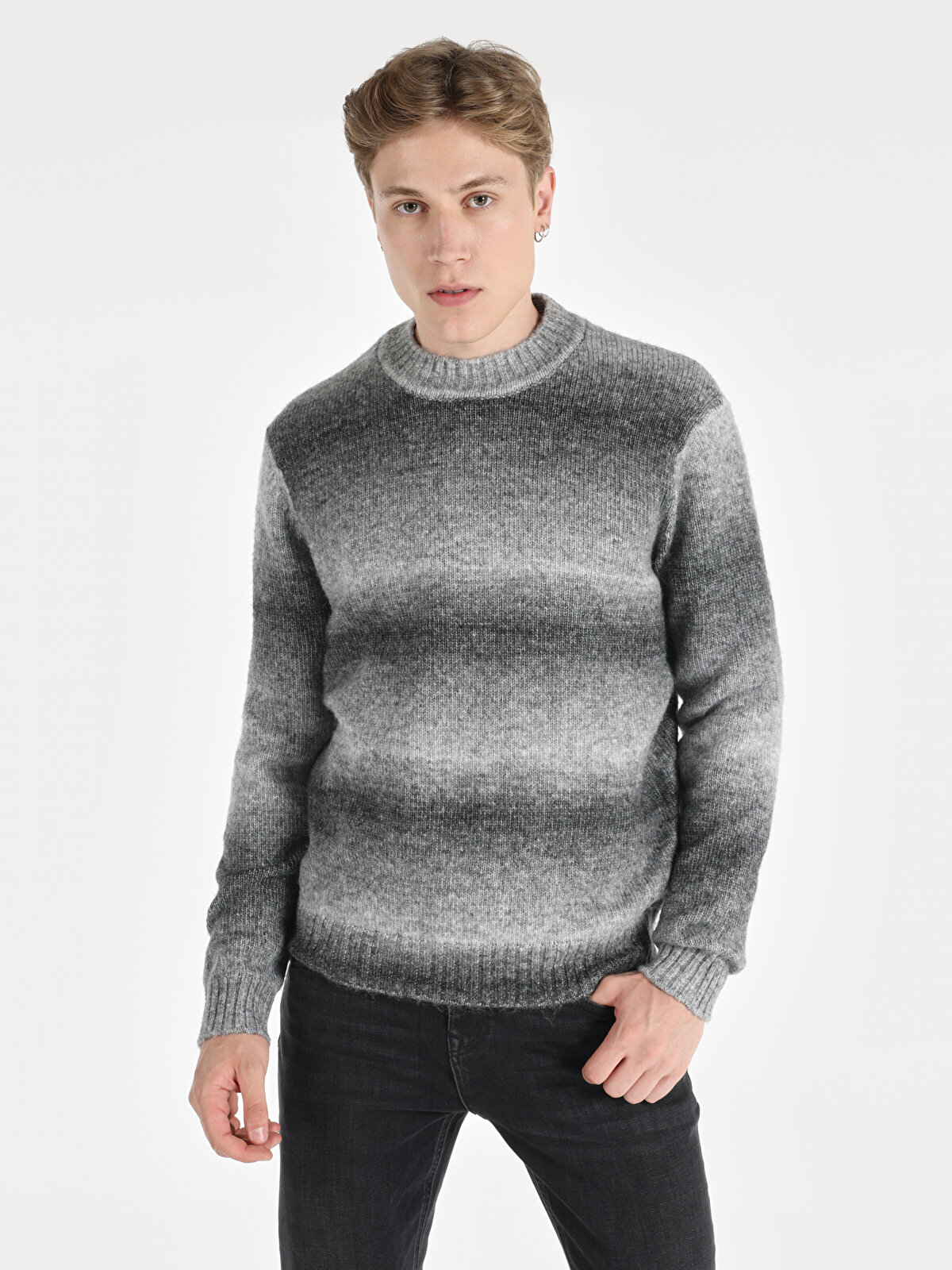 

Джемпер мужской COLIN'S CL1065733 серый L, CL1065733