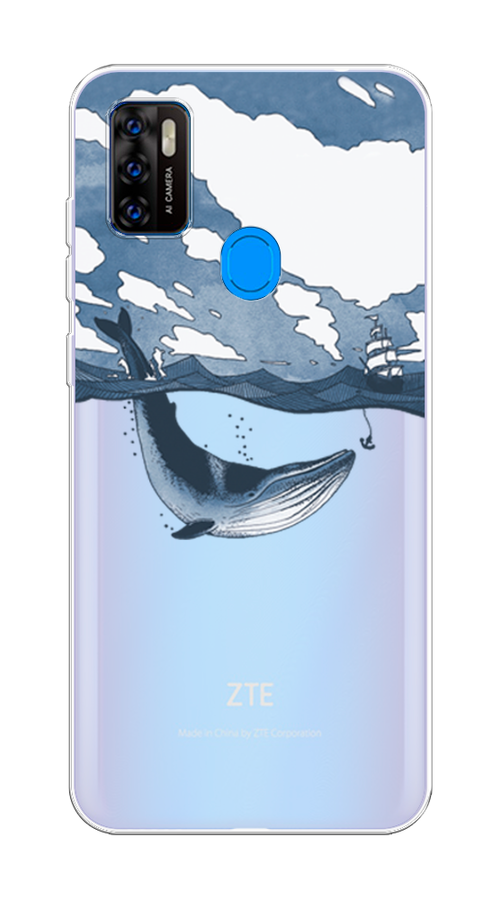

Чехол на ZTE Blade A7s 2020 "Большой кит", Синий, 133950-1