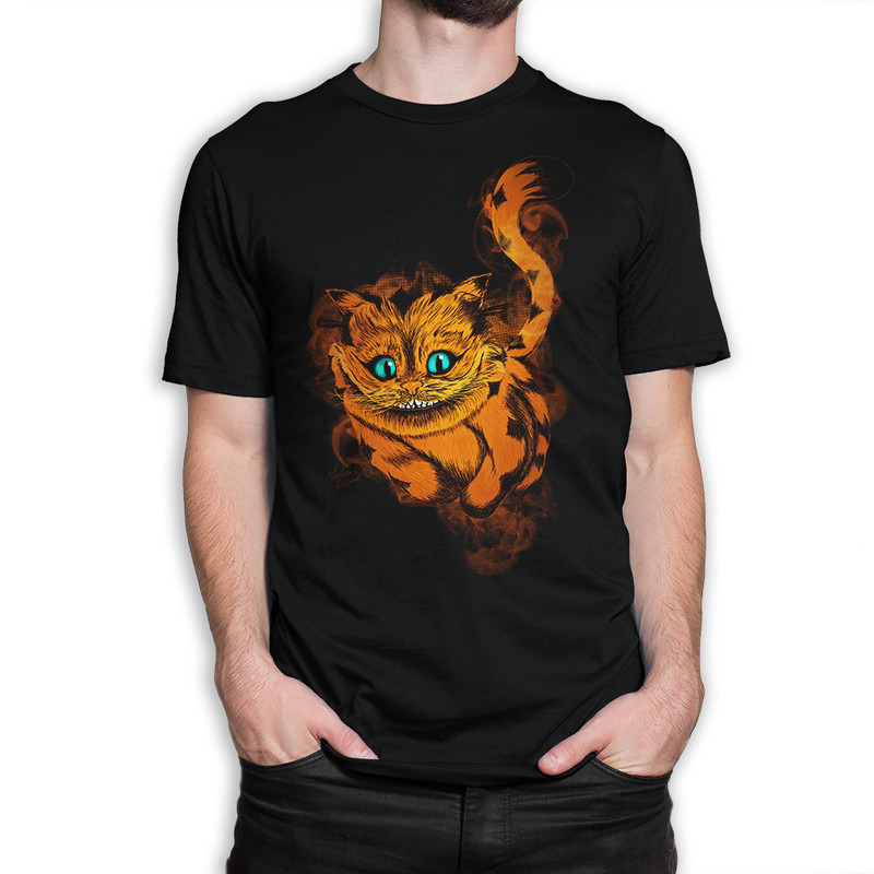 

Футболка мужская Dream Shirts Летающий Чеширский Кот черная S, Черный, Летающий Чеширский Кот