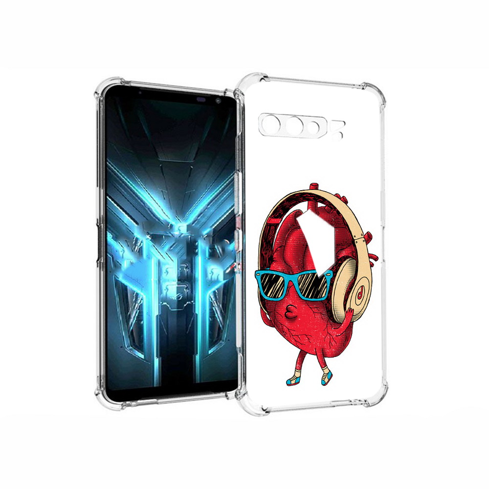 

Чехол MyPads Tocco для Asus ROG Phone 3 слушай сердце, Прозрачный, Tocco