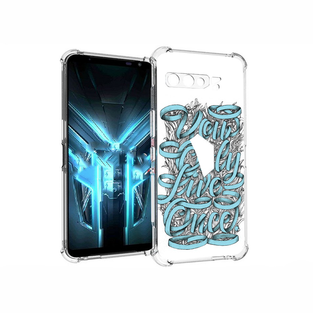 

Чехол MyPads Tocco для Asus ROG Phone 3 слова из ленты абстракция, Прозрачный, Tocco