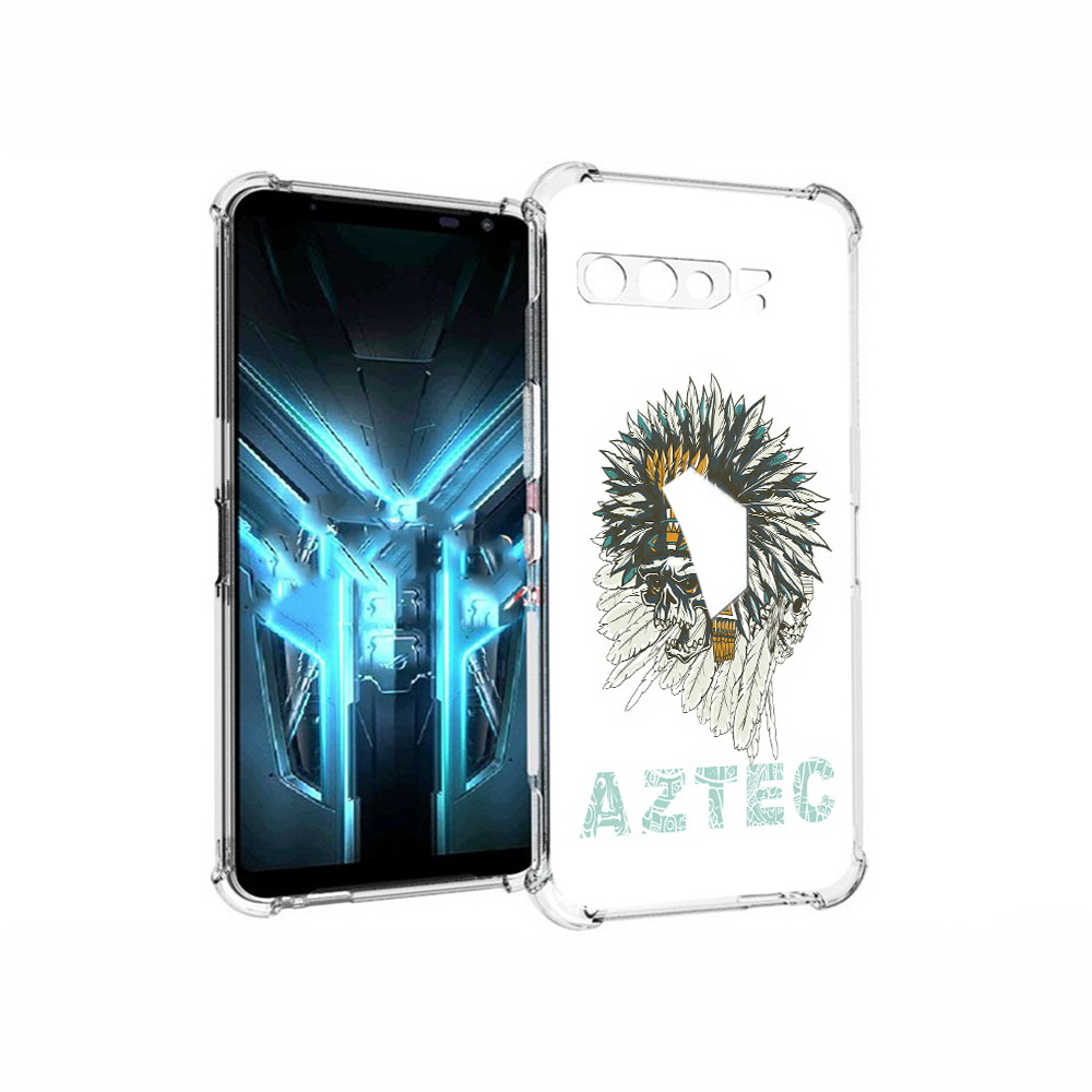 

Чехол MyPads Tocco для Asus ROG Phone 3 скелет индеец, Прозрачный, Tocco