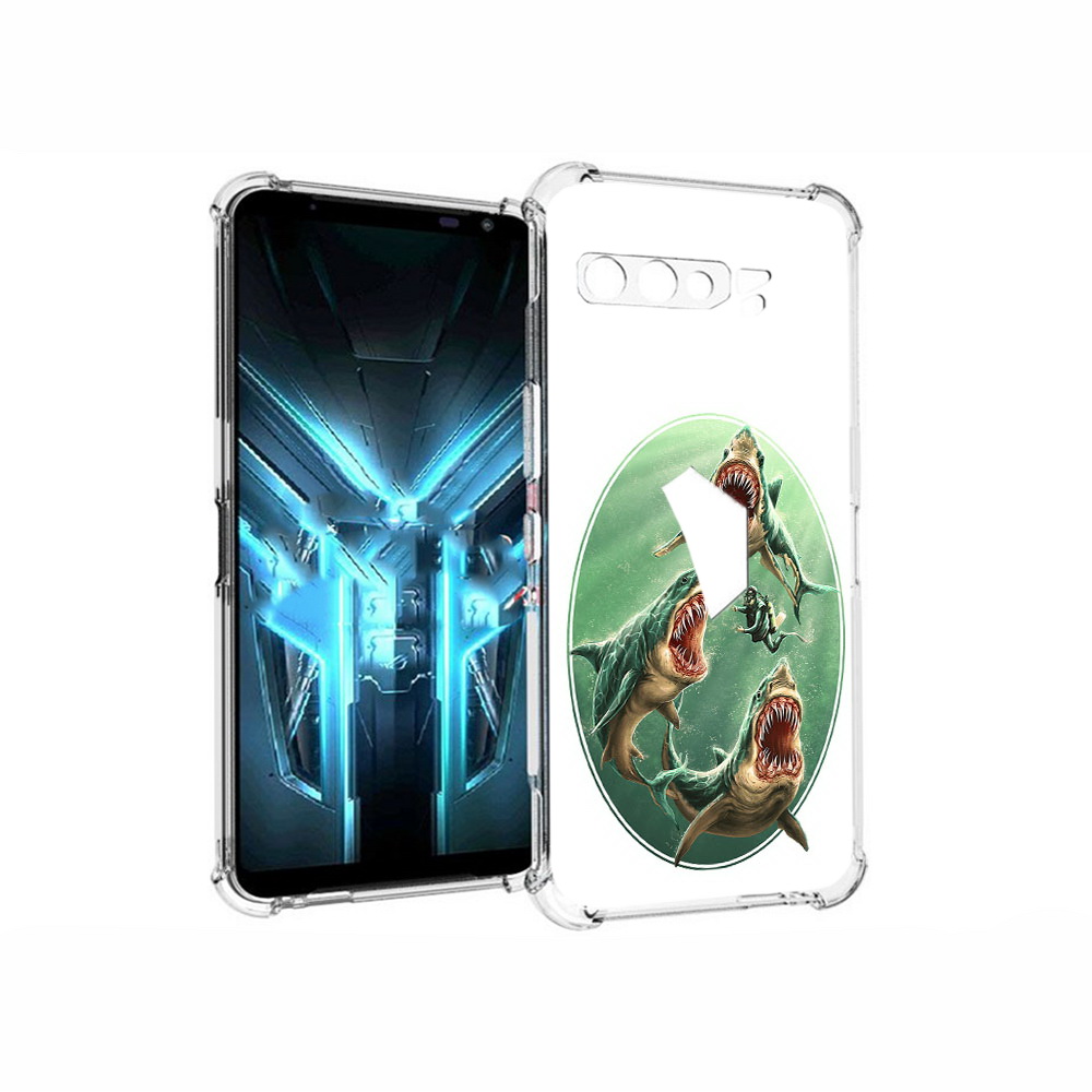 

Чехол MyPads Tocco для Asus ROG Phone 3 синяя бездна, Прозрачный, Tocco