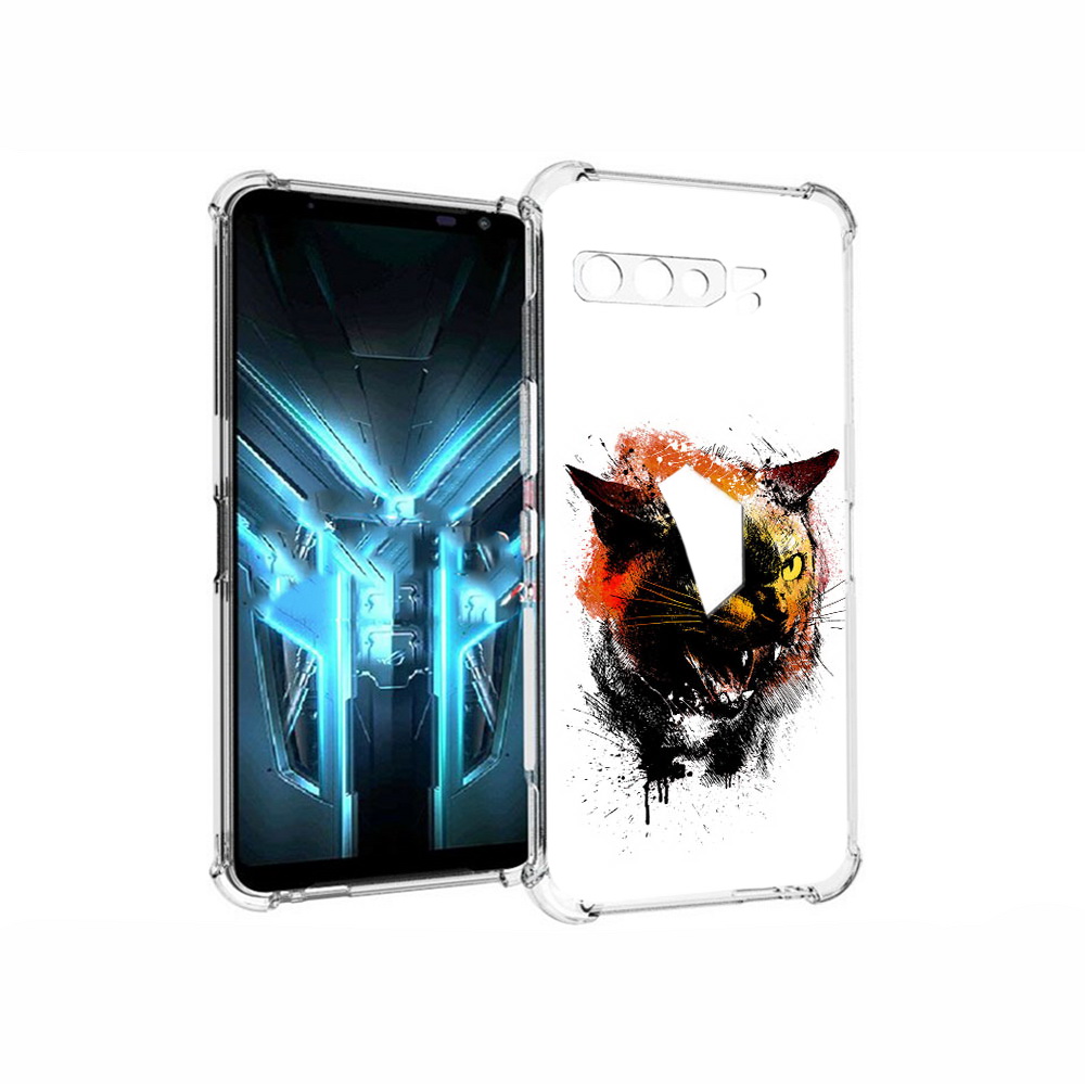 

Чехол MyPads Tocco для Asus ROG Phone 3 сиамский кот, Прозрачный, Tocco