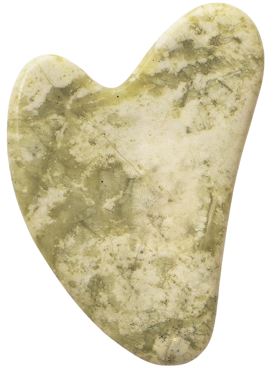 фото Скребок гуаша marbella из натурального нефрита сердце
