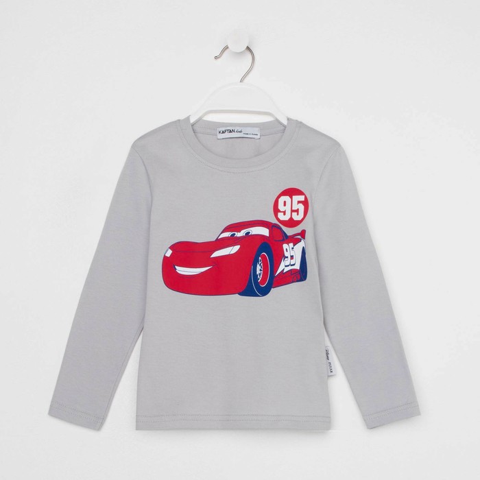 

Лонгслив детский KAFTAN Тачки цв. серый р. 110, Тачки