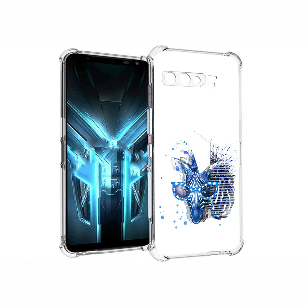 

Чехол MyPads Tocco для Asus ROG Phone 3 расплывчатая зебра, Прозрачный, Tocco