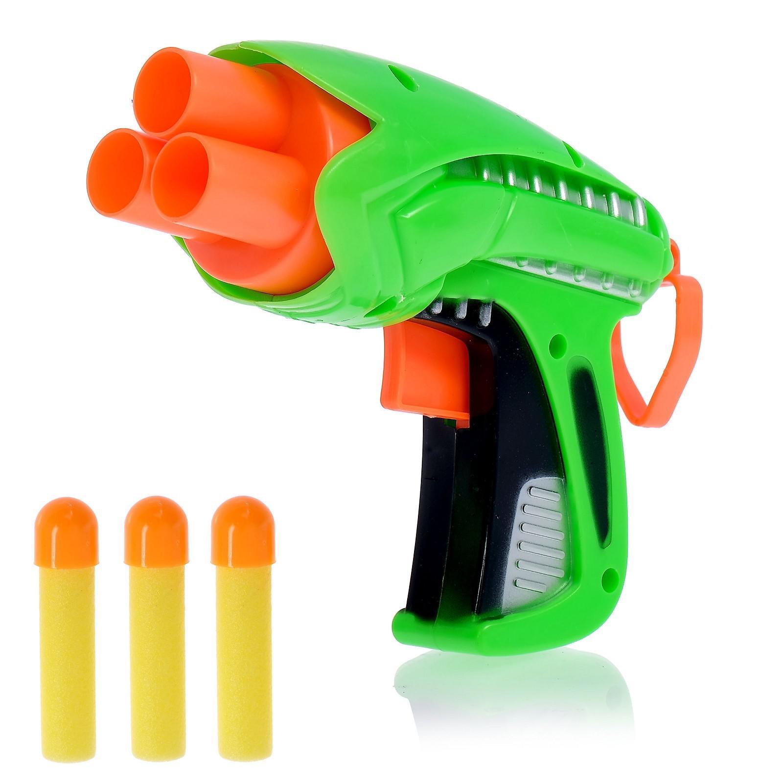 Пистолет игрушечный Защитник стреляет мягкими пулями в ассортименте 409899