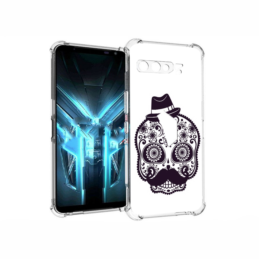 

Чехол MyPads Tocco для Asus ROG Phone 3 разрисованный скелет, Прозрачный, Tocco