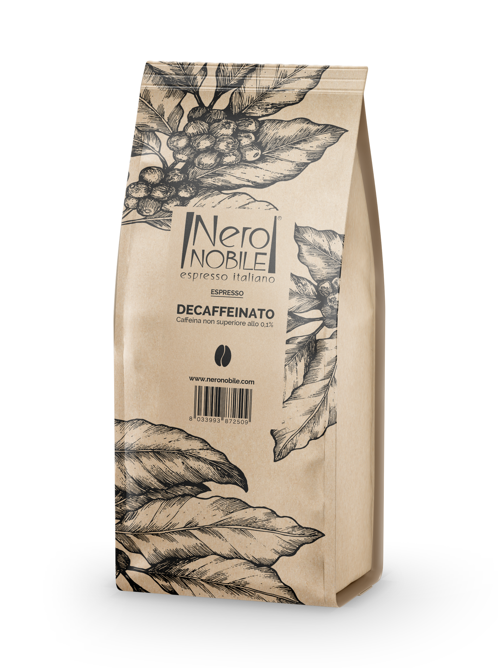 Кофе натуральный Neronobile Decaffeinato зерновой, 1 кг