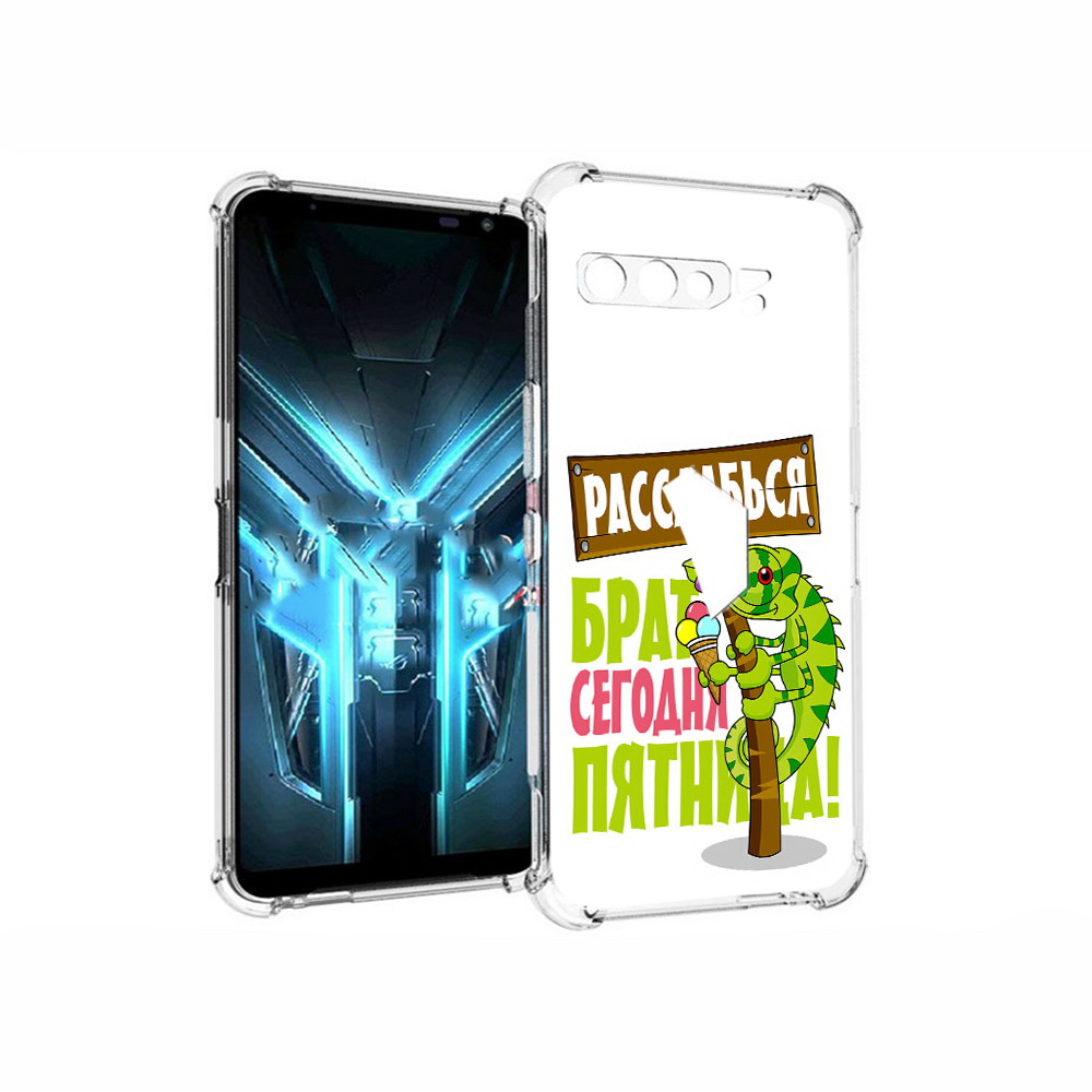 

Чехол MyPads Tocco для Asus ROG Phone 3 пятница, Прозрачный, Tocco
