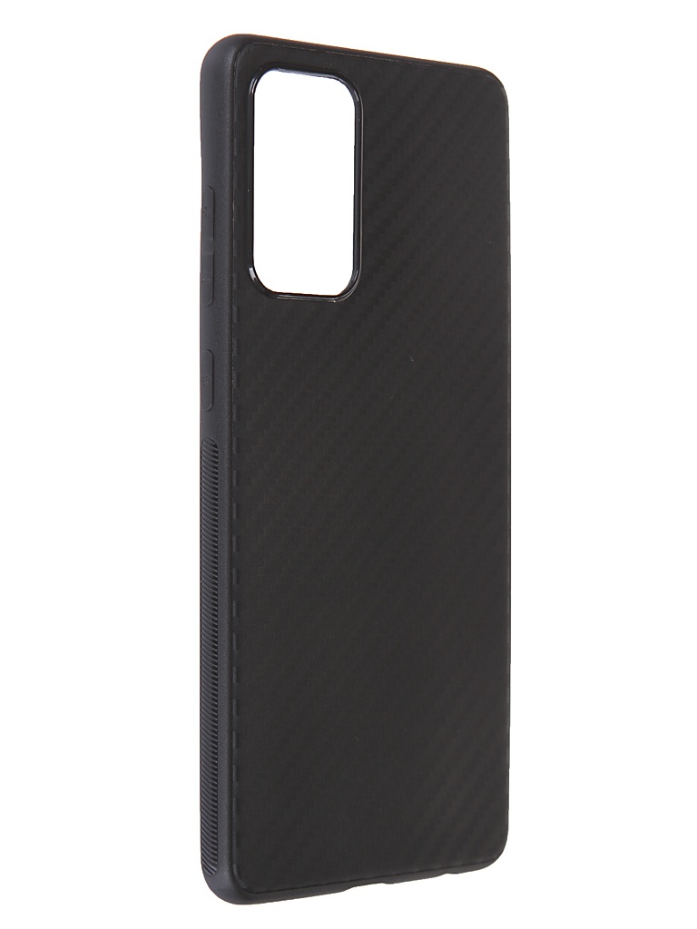 фото Чехол brosco для samsung galaxy a72 carbon silicone black ss-a72-carbone-black