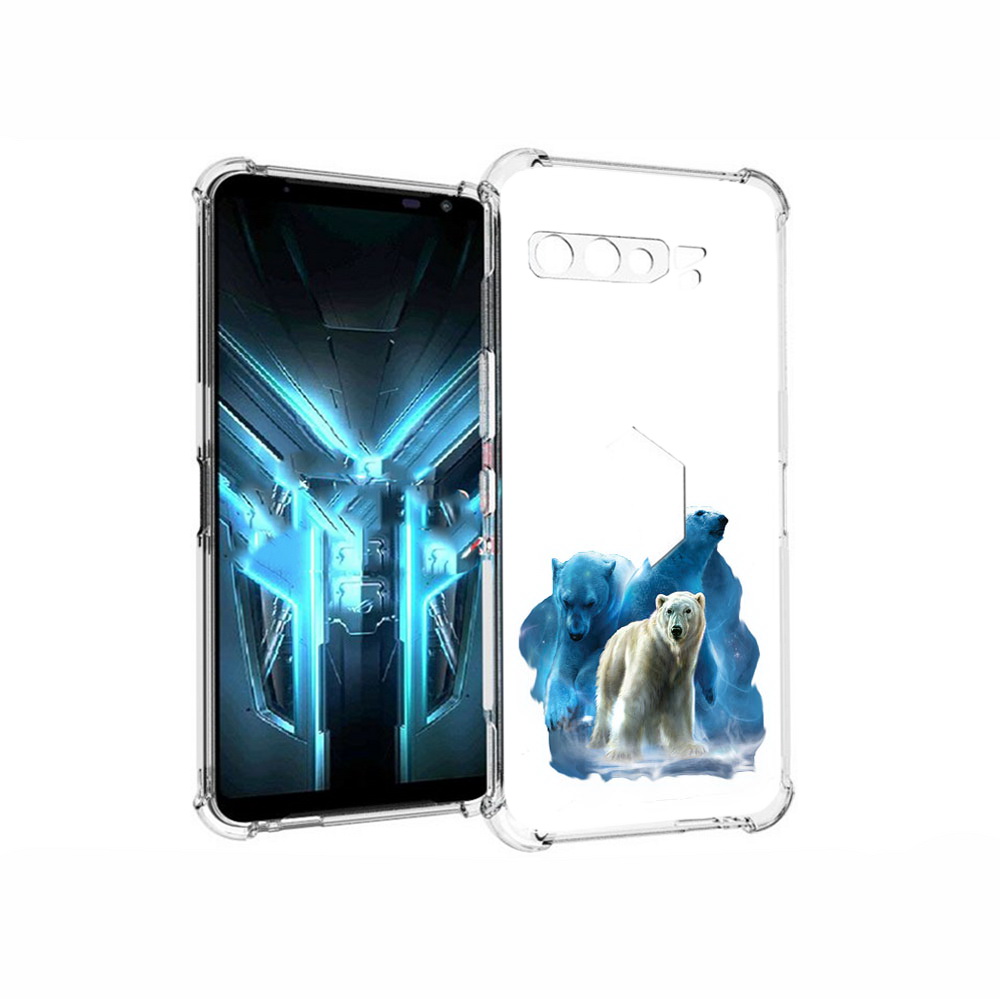 

Чехол MyPads Tocco для Asus ROG Phone 3 полярный медведь, Прозрачный, Tocco