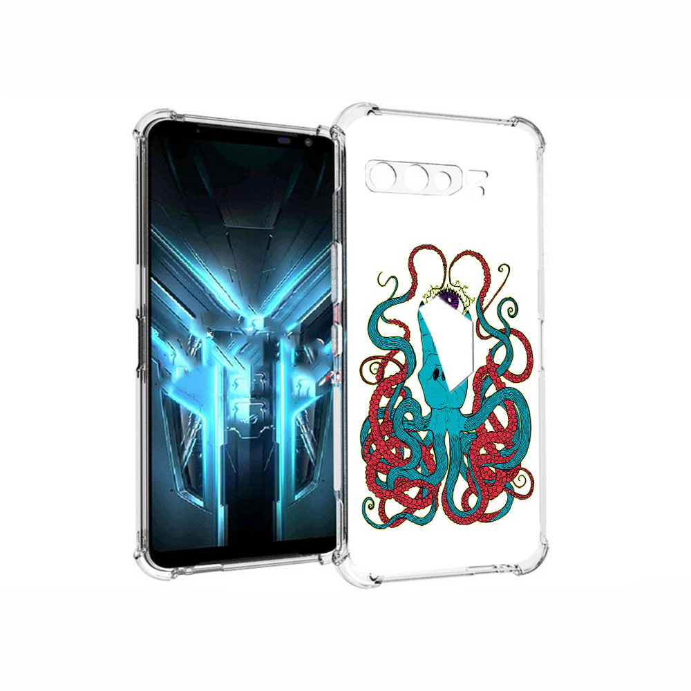 

Чехол MyPads Tocco для Asus ROG Phone 3 осьминог-рука абстракция, Прозрачный, Tocco