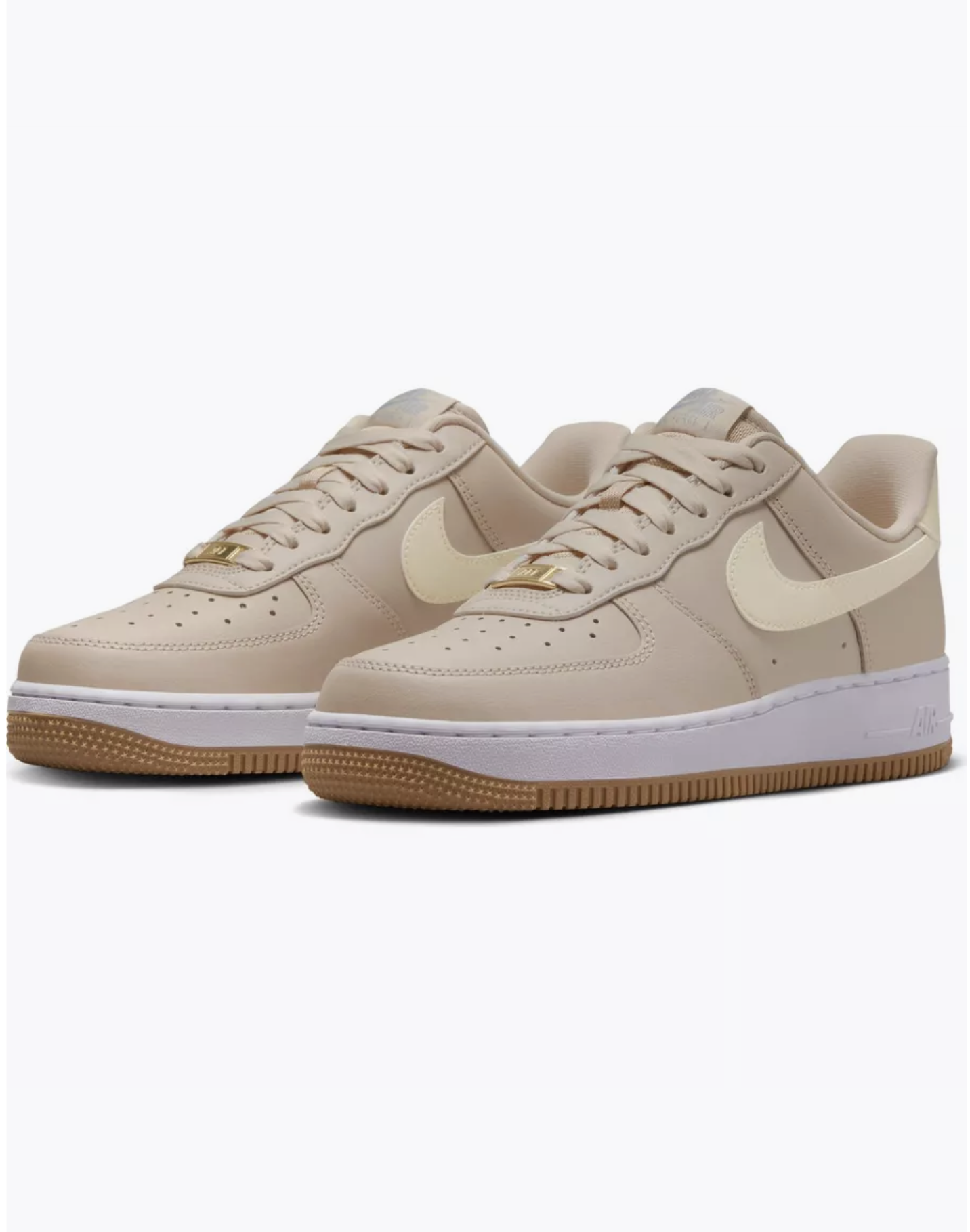 

Кеды женские Nike Air Force 1 бежевые 8.5 US, Бежевый, Air Force 1