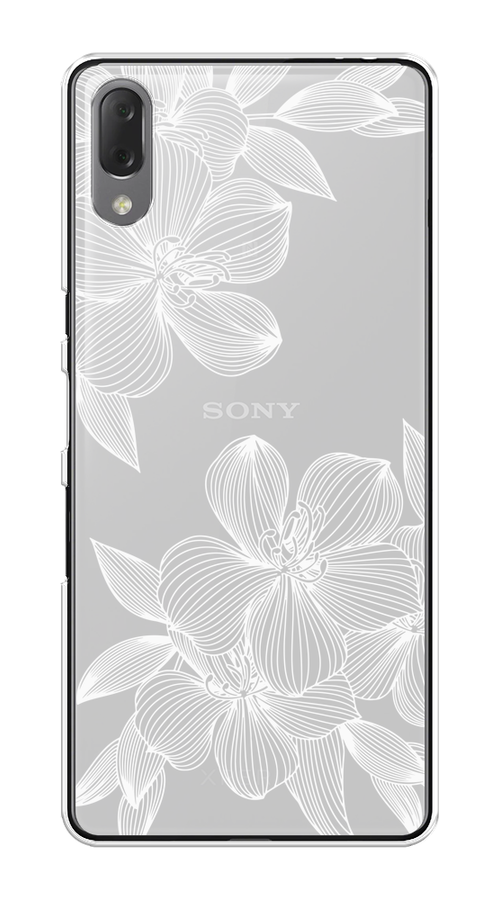 

Чехол на Sony Xperia L3 "Крокус", Белый;прозрачный, 54450-1