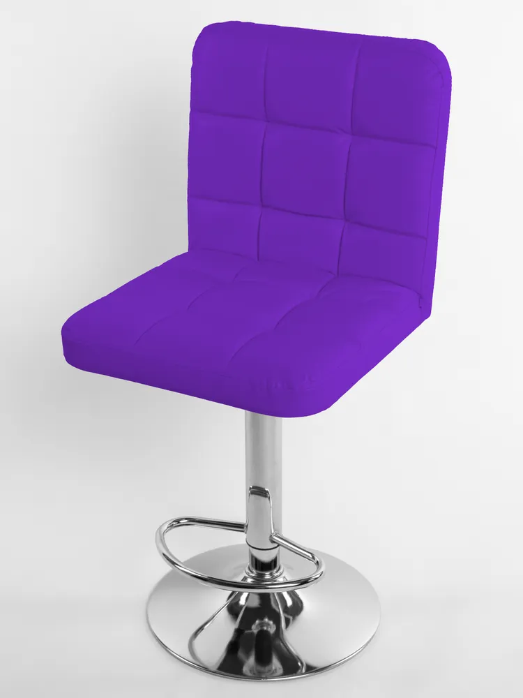 Стул барный Masscomplekt Ирис фиолетовый/серебристый