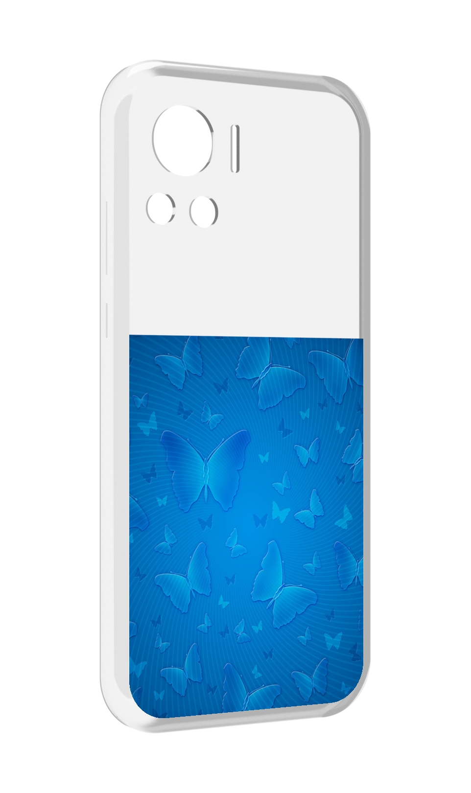 

Чехол MyPads голубые-бабочки для Motorola Edge 30 Ultra, Прозрачный, Tocco