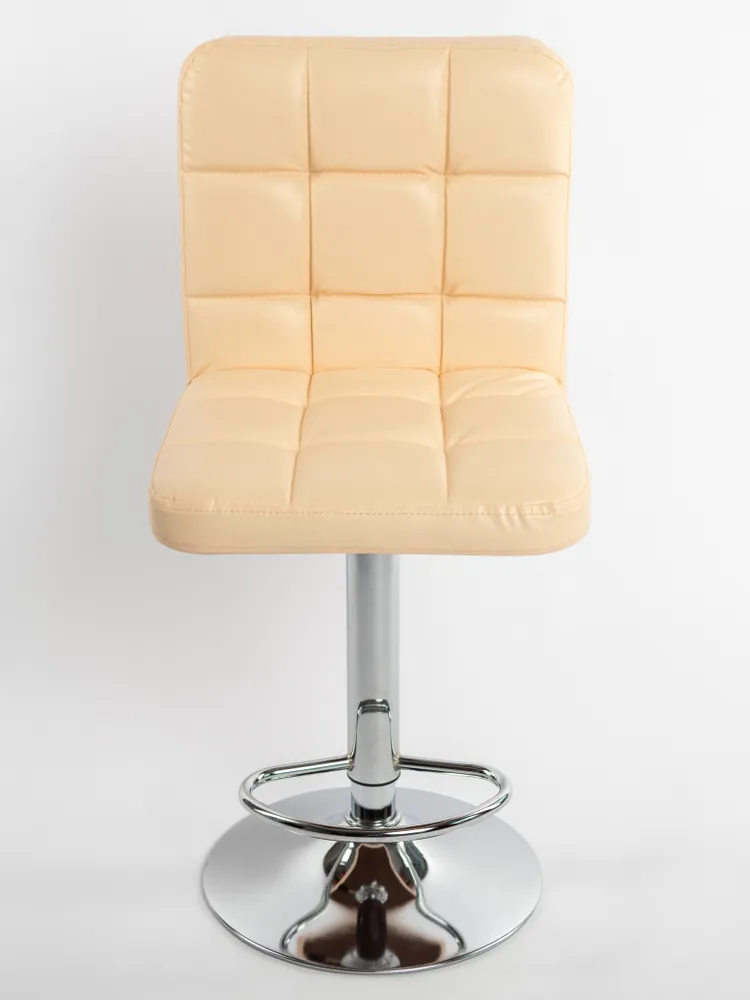 Стул барный Masscomplekt Ирис бежевый/серебристый