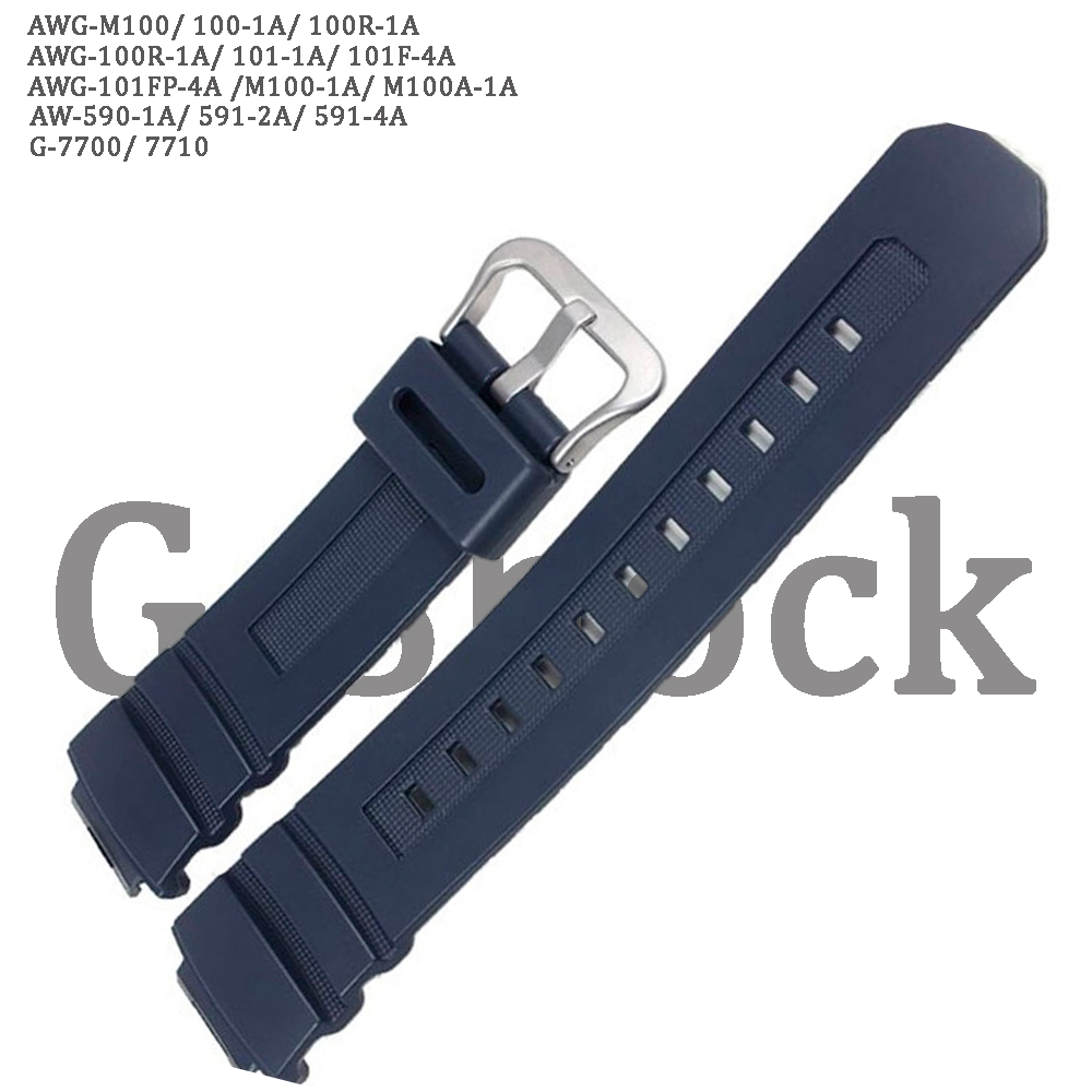 

Ремешок из двух частей унисекс Haspic AWG-M100 AW-590 G-7700 синий, AWG-M100 AW-590 G-7700