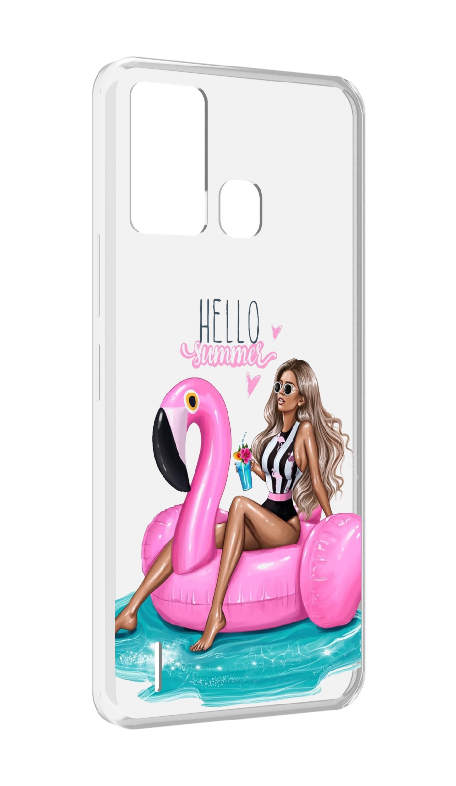 

Чехол MyPads Hello-summer для ITEL S16 / ITEL Vision 1 Pro, Прозрачный, Tocco