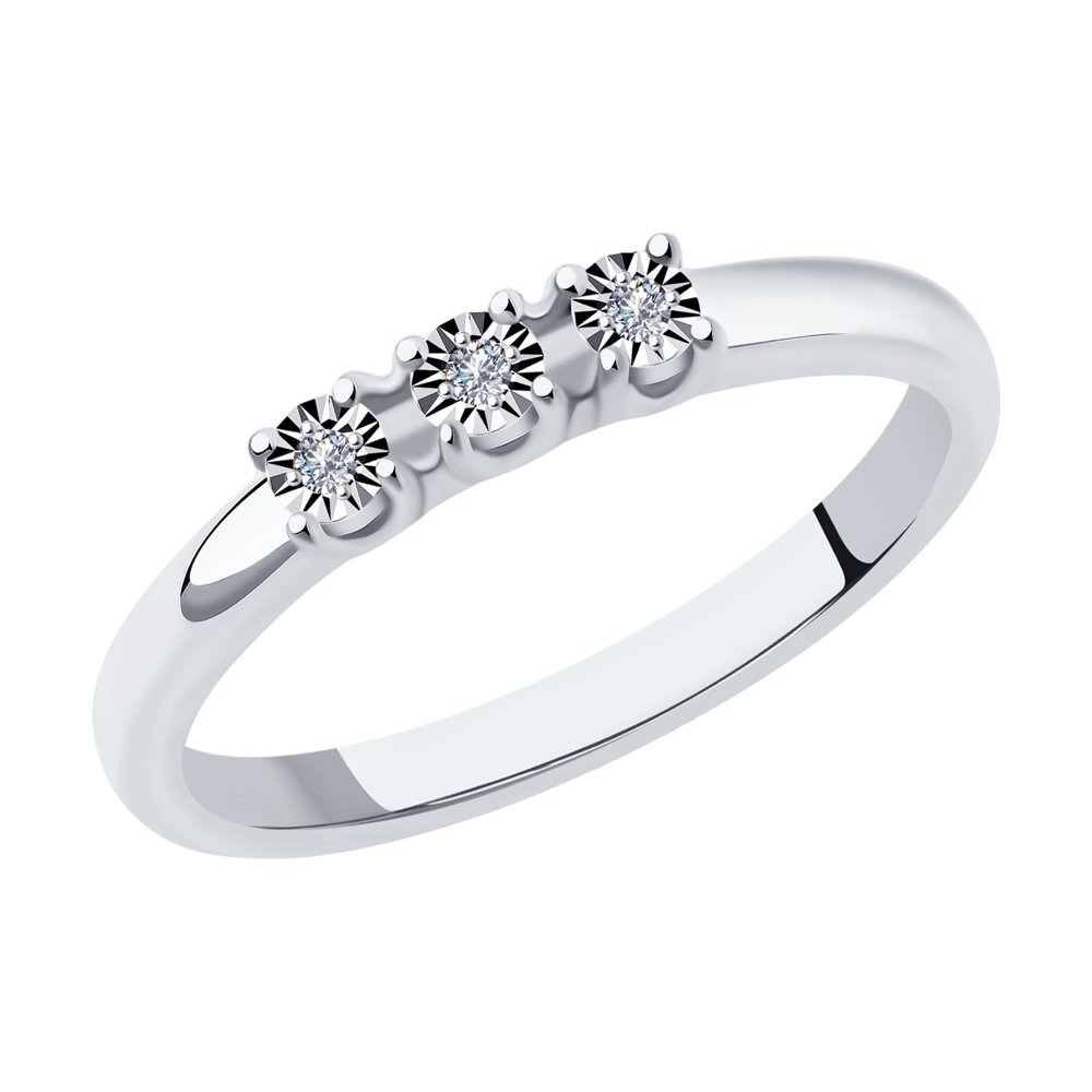 

Кольцо из белого золота с бриллиантом р. , SOKOLOV Diamonds 1011875, 1011875
