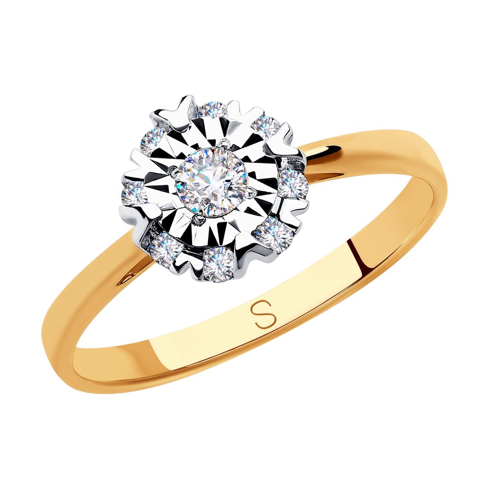 

Кольцо из комбинированного золота с бриллиантом р. 18 SOKOLOV Diamonds 1011818, 1011818