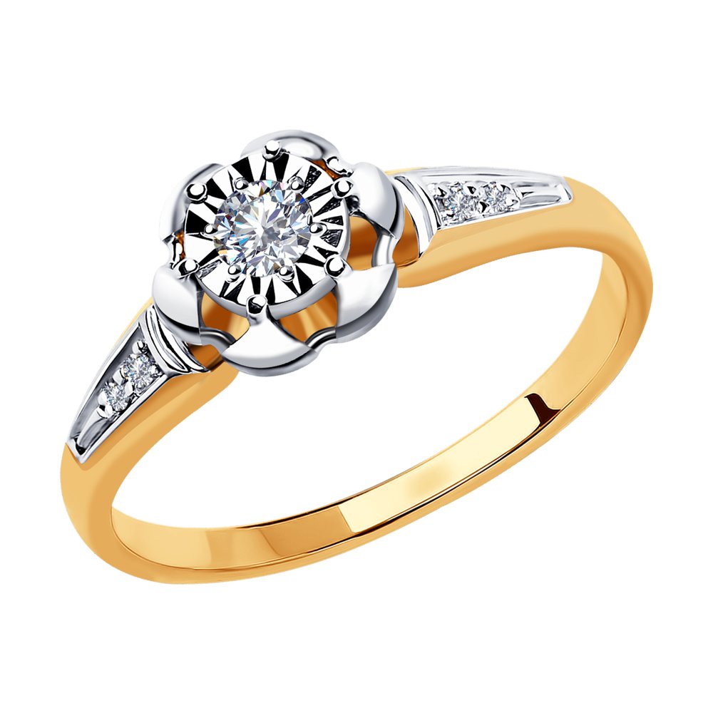 

Кольцо помолвочное из комбинированного золота с бриллиантом р.  SOKOLOV Diamonds 1011796, 1011796