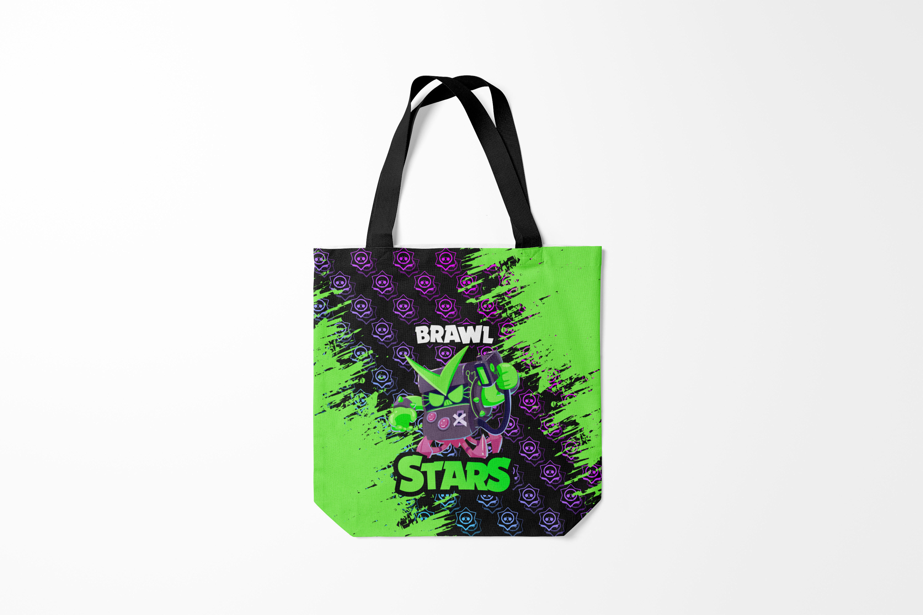 

Сумка шoппер унисекс Burnettie Brawl Stars VIRUS 8 BIT., черный, Brawl Stars VIRUS 8 BIT.