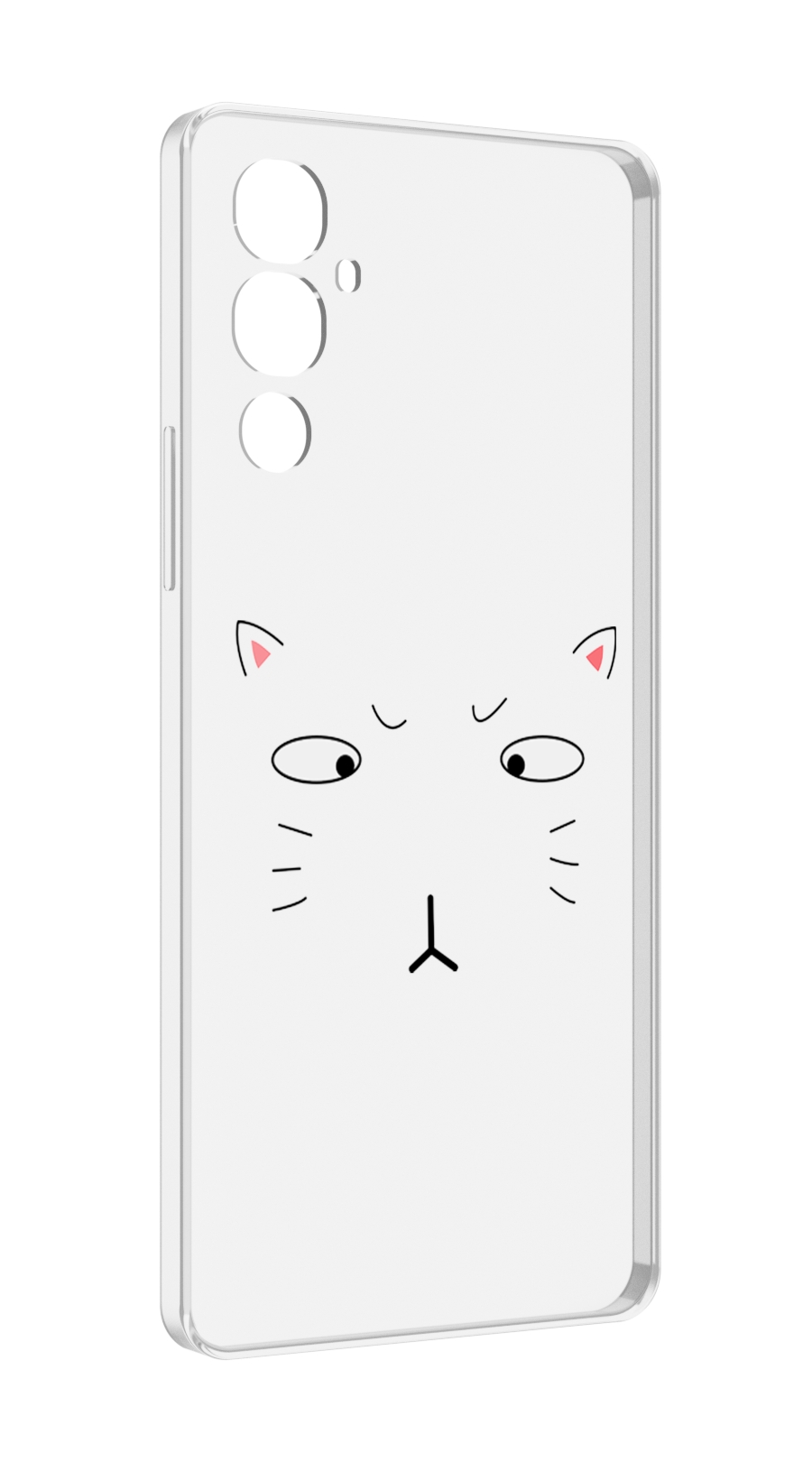 

Чехол MyPads кот-части-лица для Tecno Pova 4, Прозрачный, Tocco