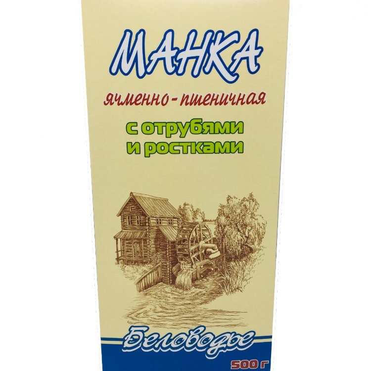Крупа Беловодье манка ячменно-пшеничная, 500 г х 2 шт