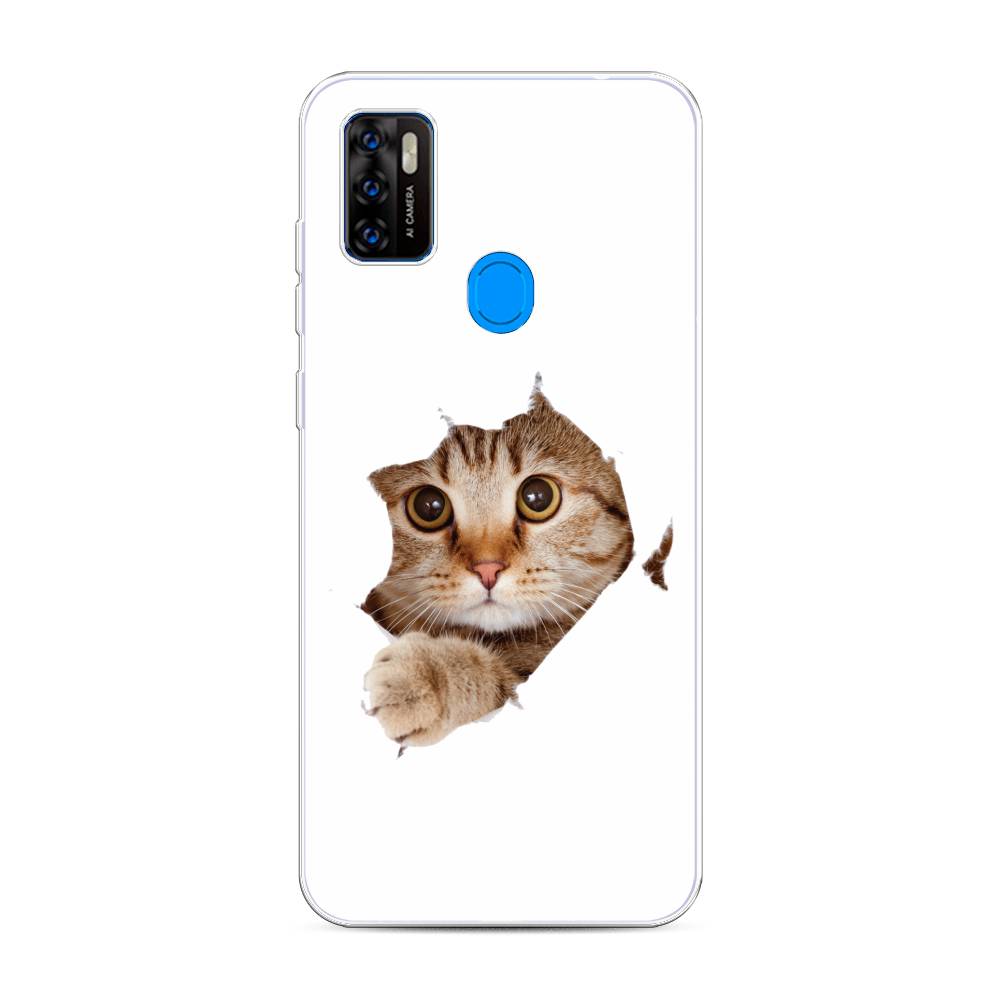 

Чехол на ZTE Blade A7s 2020 "Кот и бумага", Белый;коричневый, 133950-1