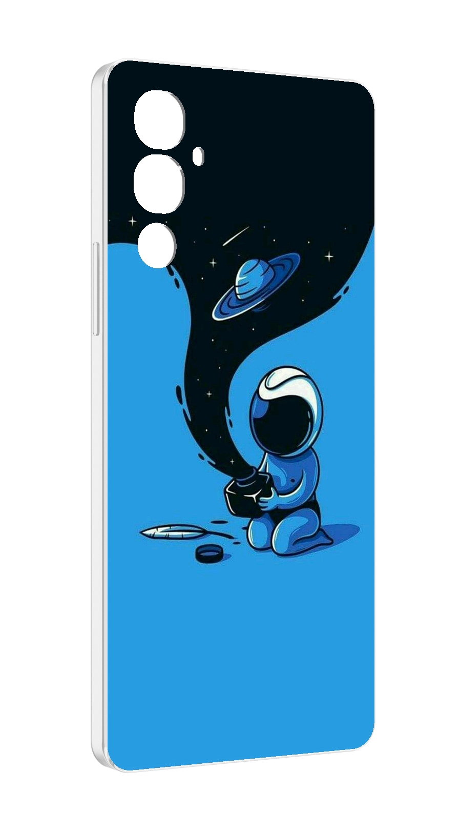

Чехол MyPads космос из черной краски для Tecno Pova 4, Прозрачный, Tocco