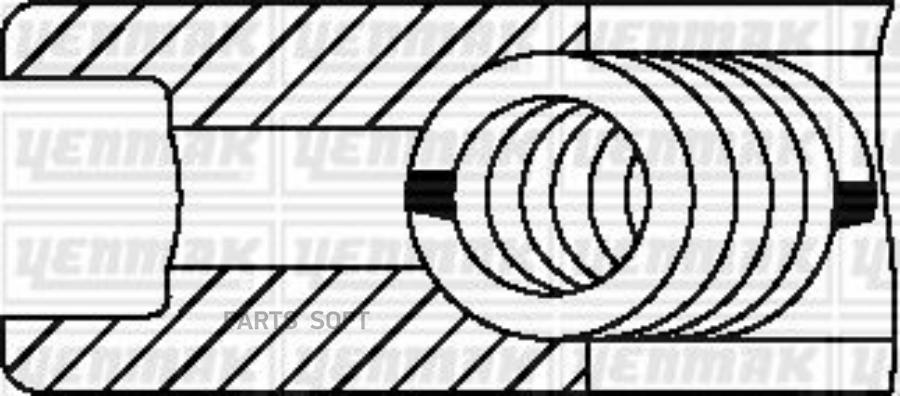 

YENMAK 91-09611-000 92,50 mm. Кольца поршневые ком-т на цил-р 1шт