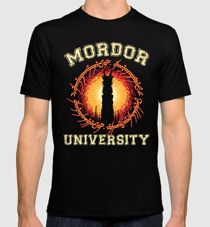 Футболка мужская Dream Shirts Властелин Колец - Университет Мордора черная 3XL