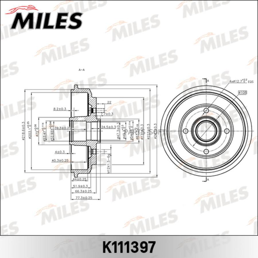 

Тормозной барабан Miles k111397