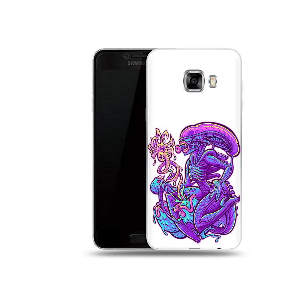 

Чехол MyPads Tocco для Samsung Galaxy C5 (2016) чужой фиолетовый цвет, Прозрачный, Tocco