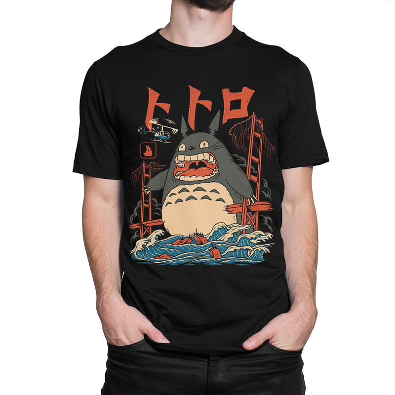 

Футболка мужская Dream Shirts Тоторо Атакует черная S, Черный, Тоторо Атакует